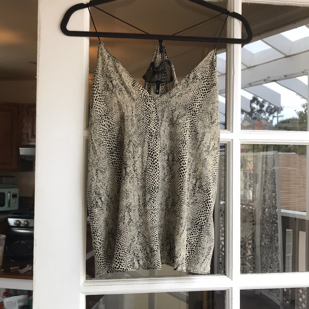 Reformation Snake Print Top